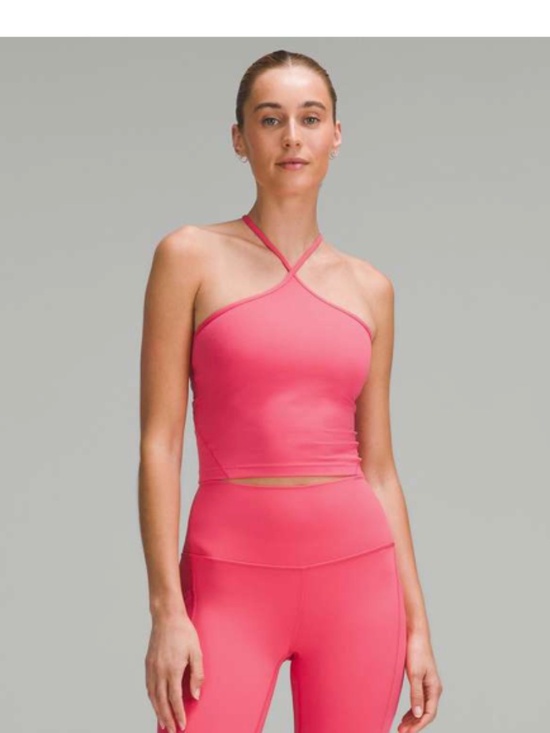 lululemon athletica Tops - Lululemon Align T Strap Tank Glaze Pink Size 4 Light Support